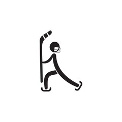 hockey stick icon. Element of figures of sportsman icon. Premium quality graphic design icon. Signs, symbols collection icon for websites, web design, mobile app