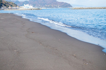 砂浜とさざ波