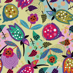 Fototapeta premium Seamless floral pattern.