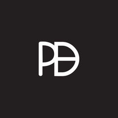 initial letter rounded logo modern white