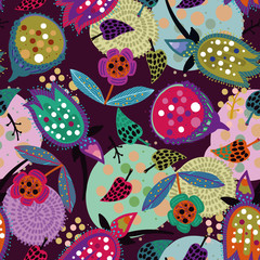 Fototapeta premium Seamless floral pattern.