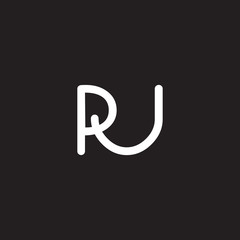 initial letter rounded logo modern white