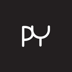 initial letter rounded logo modern white