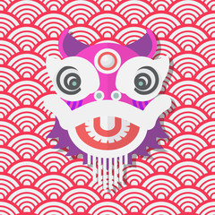 Traditional asian gold wave pattern