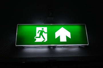 Fire exit in factory