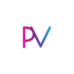 initial letter rounded logo modern, colorful gradient