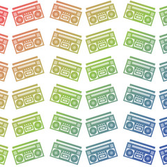 Fototapeta premium seamless pattern mouth tongue out rock and roll retro vector illustration