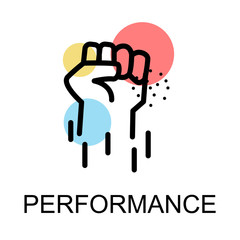 Man stranglehold for performance on white background