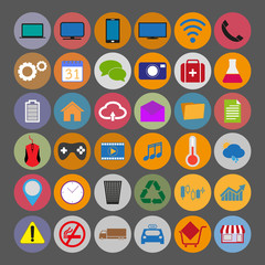 36 flat icon set