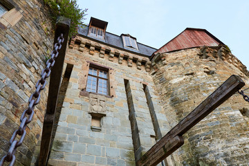 Fortified gate in Rennes city, ille-et-vilaine, Brittany, France