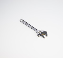 Spanner or Adjustable wrench on a background.