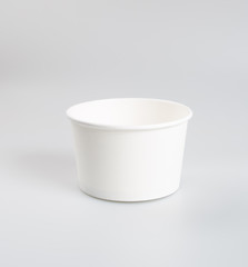 Paper food container or cup on a background.