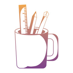Pencil cup holder icon