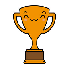 trophy cup isolated icon vector illustration design