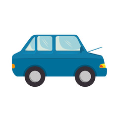 car with the hood open vector illustration design