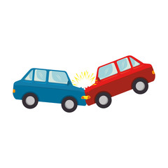 cars crash accident icon vector illustration design