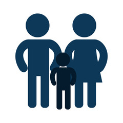 family silhouette isolated icon vector illustration design