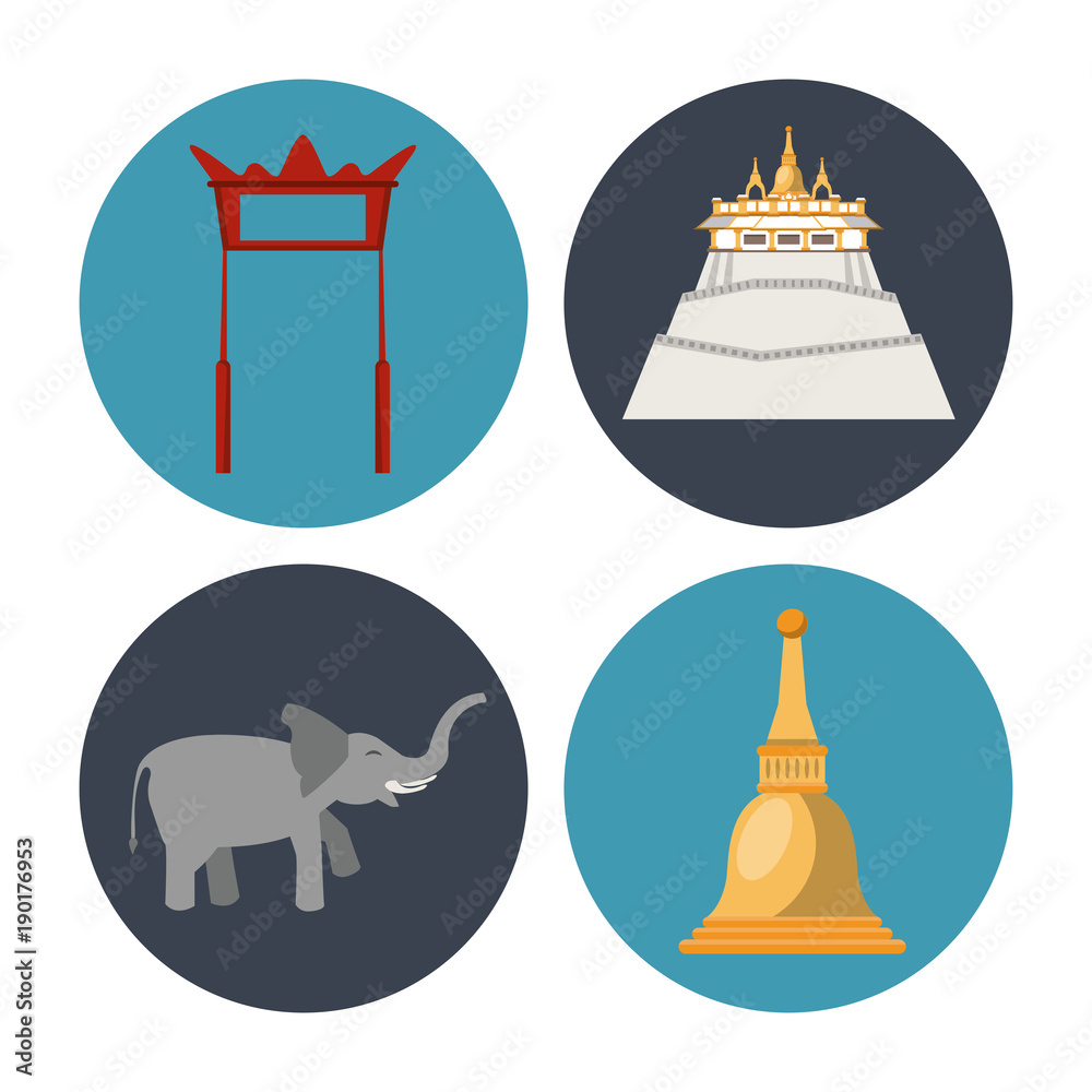 Canvas Prints Songkran festival icons icon vector illustration graphic design