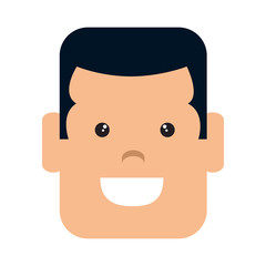 Fototapeta premium young man head avatar character vector illustration design