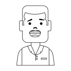 young man avatar character vector illustration design