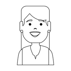 woman female avatar character vector illustration design
