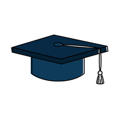 graduation hat isolated icon vector illustration design