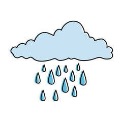 weather cloud rainy icon vector illustration design