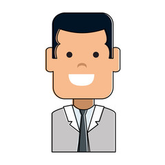 elegant businessman avatar character vector illustration design