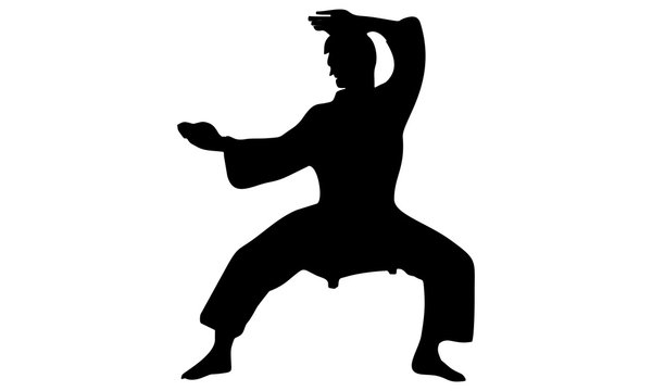 recommend clip art:  vector style silhouette martial arts.