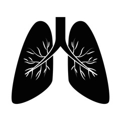 human lungs isolated icon vector illustration design