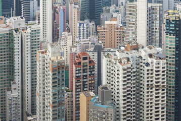Obraz premium High rise residential building in Hong Kong city