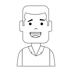 young man avatar character vector illustration design