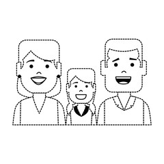 family happy avatars characters vector illustration design