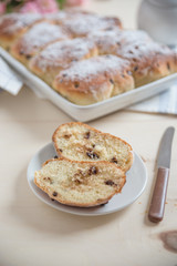 Milchbrötchen mit Schokolade