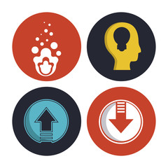 Identity symbols set icon vector illustration graphic