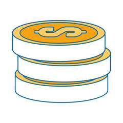 coins money isolated icon vector illustration design