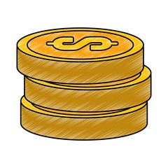 coins money isolated icon vector illustration design
