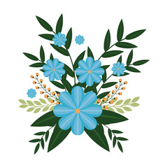 cute floral decoration icon vector illustration design