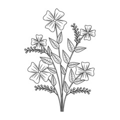 cute floral decoration icon vector illustration design