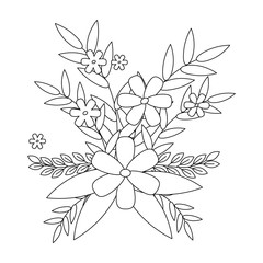 Fototapeta premium cute floral decoration icon vector illustration design