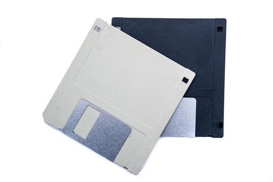 Two 3 1/4 floppy disks.