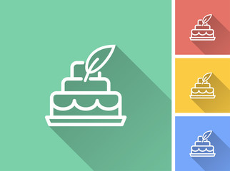 Cake - vector icon.
