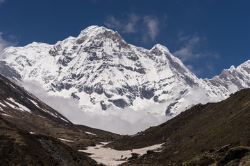 Annapurna south over Annapurna base camp, Pokhara, Nepal
