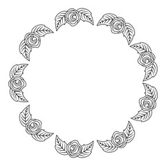 round floral flowers arrangement spring decoration vector illustration