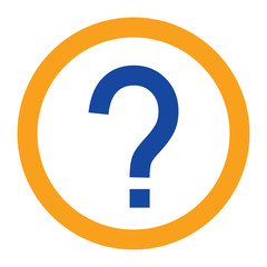Question mark sign Flat minimal icon vector