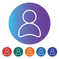 Profile Flat minimal icon vector 