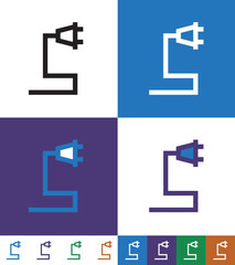 Fototapeta premium Electric plug Flat minimal icon vector