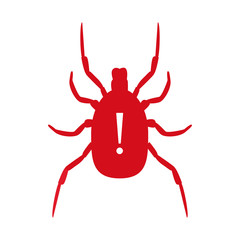 Mite. A dangerous insect. Caution. Encephalitis. Warnings. For your design.