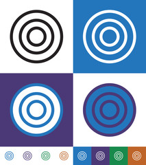Target Flat minimal icon vector