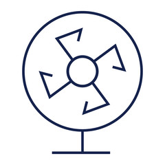 Table Fan Flat minimal icon vector
